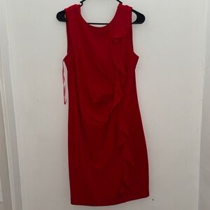 The Limited Red Ruffle Mini Dress